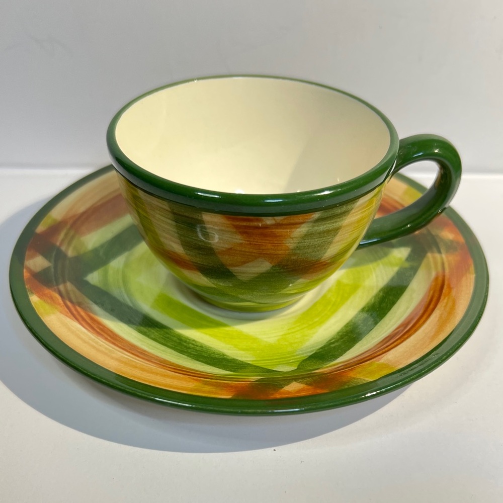 Vintage Vernonware Tam O'Shanter Cup And Saucer Set.